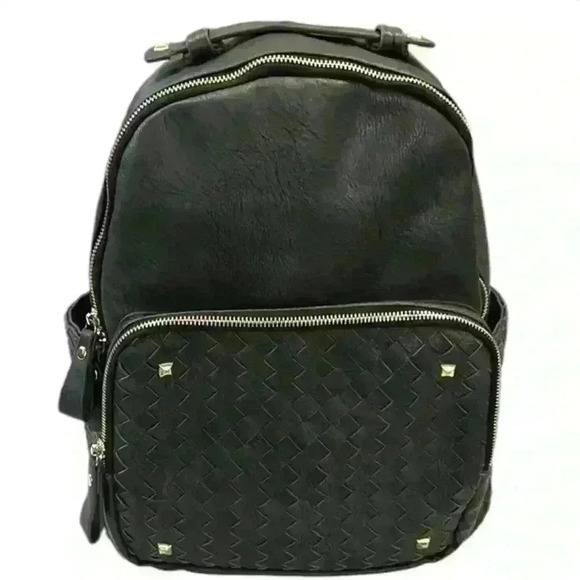 Madison West Chic Gray Backpack Handbag Purse W/Gold Tone Hardware EUC - Picture 1 of 8
